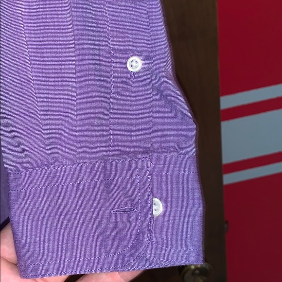 Chaps Purple Button Up - Picture 5 of 6